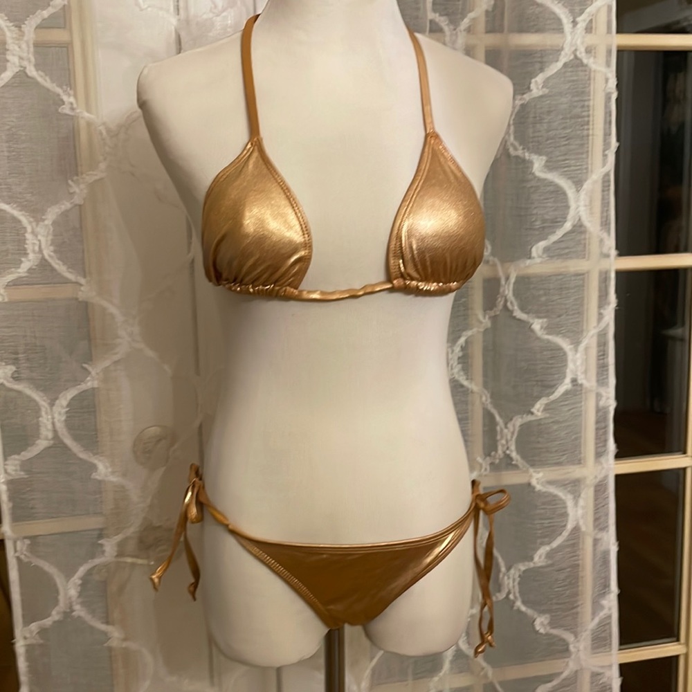 Nasty Gal Bronze Bikini Sz 4 S NWOT